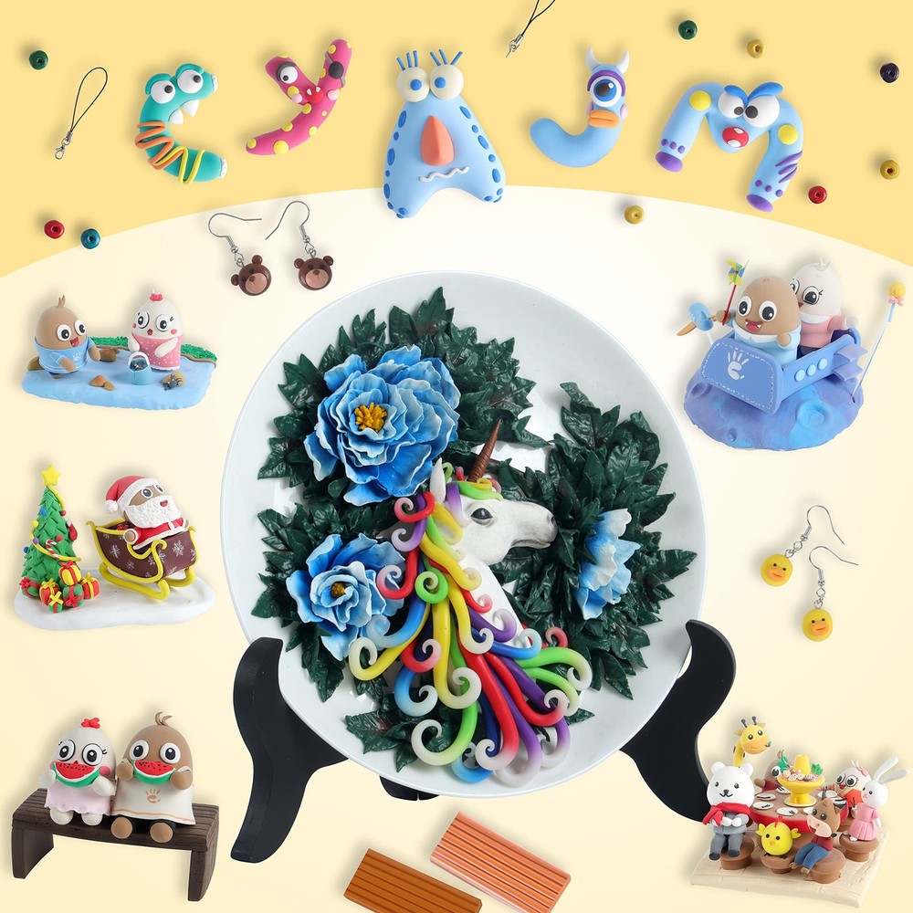 Polymer Clay 72 Colors, Modeling Clay for Kid Sets - Includes Sculpting Tools...