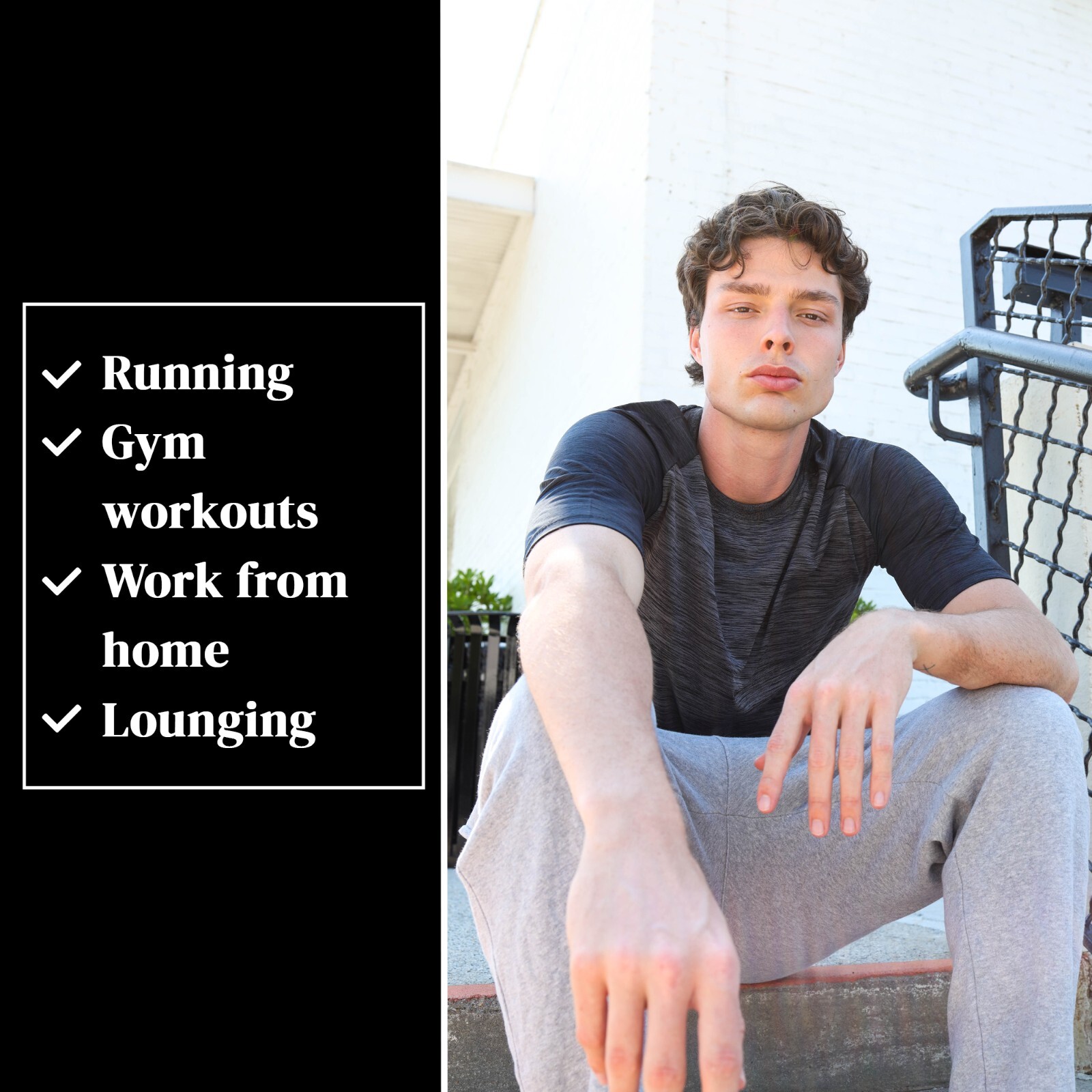 [5 Pack] Mens Active Athletic T Shirts Gym Running Workout Dry-Fit Crew Neck Top