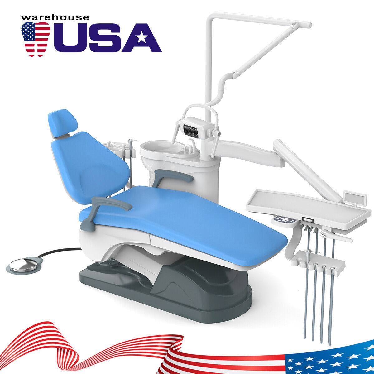 Dental Unit Chair Computer Controlled DC Motor PU Hard Leather Doctor 's Stool