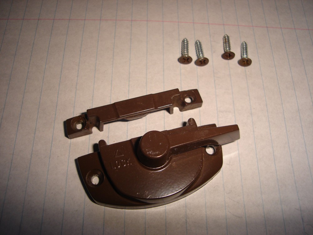 WINDOW SASH LOCKS HARDWARE  20 SETS BROWN MADE IN USA TRUTH.