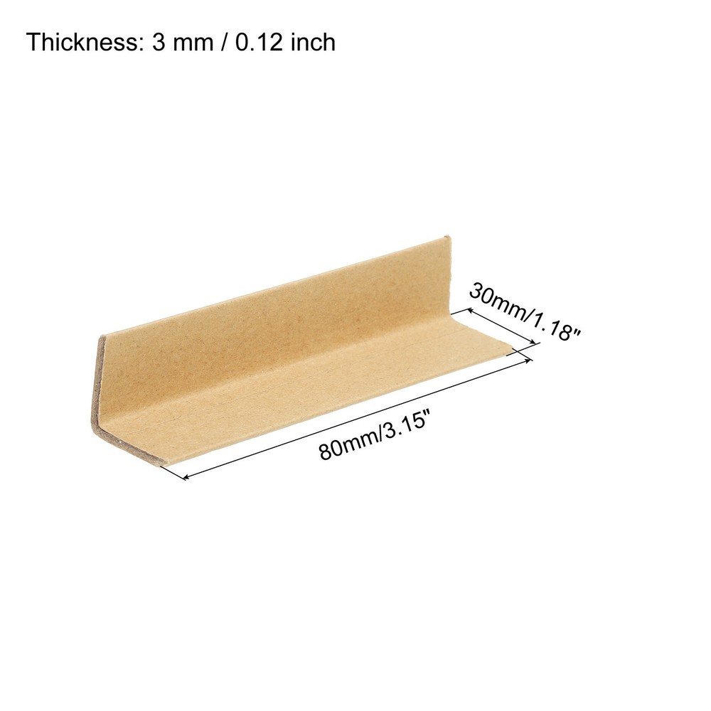 Adjustable Cardboard Corner Protector Package Frame 80x30mm Thick 3mm 24pcs