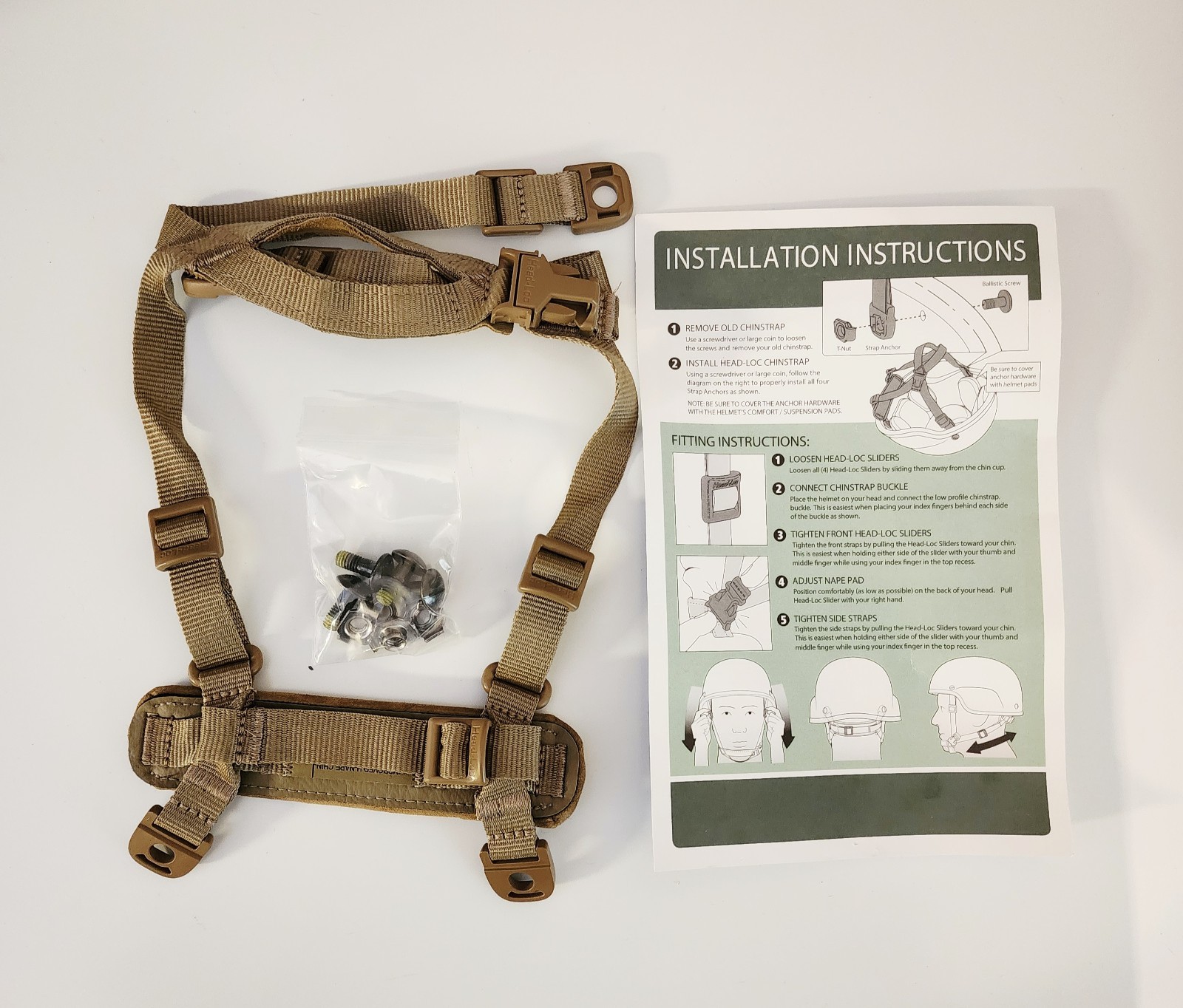 ACH & ECH IMPROVED H-NAPE RETENTION SYSTEM HEAD-LOC CHIN STRAP S/M/L/XL NEW 3851