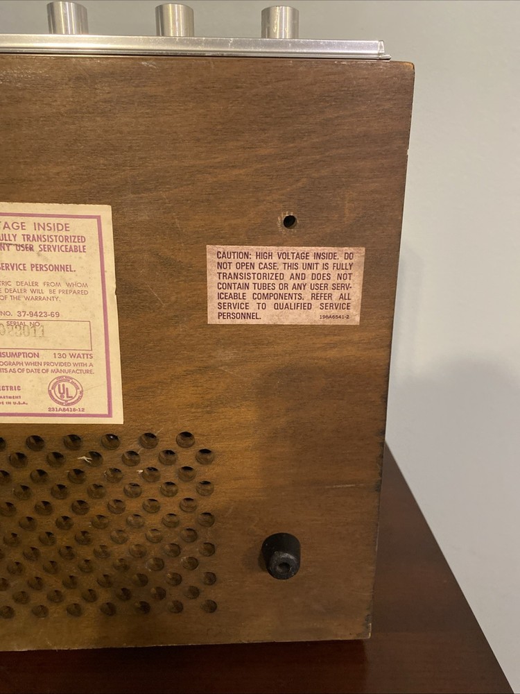 General Electric C751g Solid State Stereo Receiver TESTED WORKS!! - Missing Foot