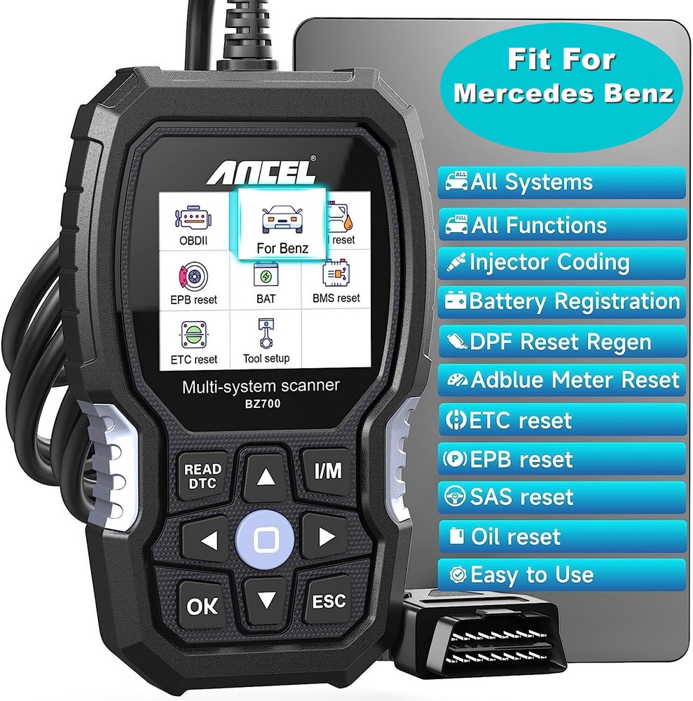 ANCEL BZ700 for Mercedes Benz OBD2 Scanner Full System Code Reader ABS Bleeding