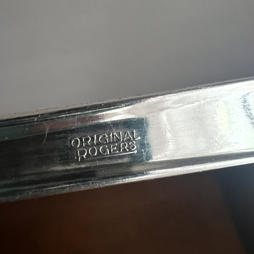 Vintage Wm A Rogers Serving Spoon Monogramed R