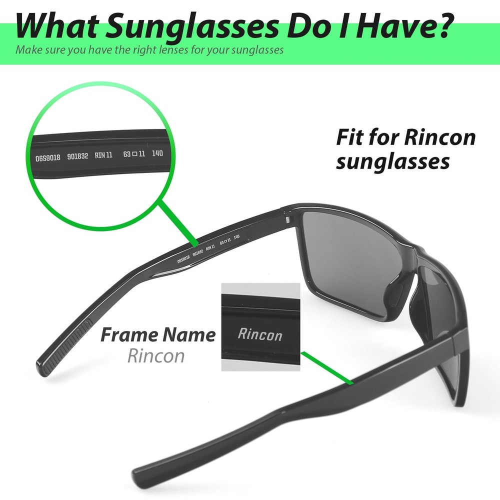 Walleva Titanium Polarized Replacement Lenses For Costa Del Mar Rincon