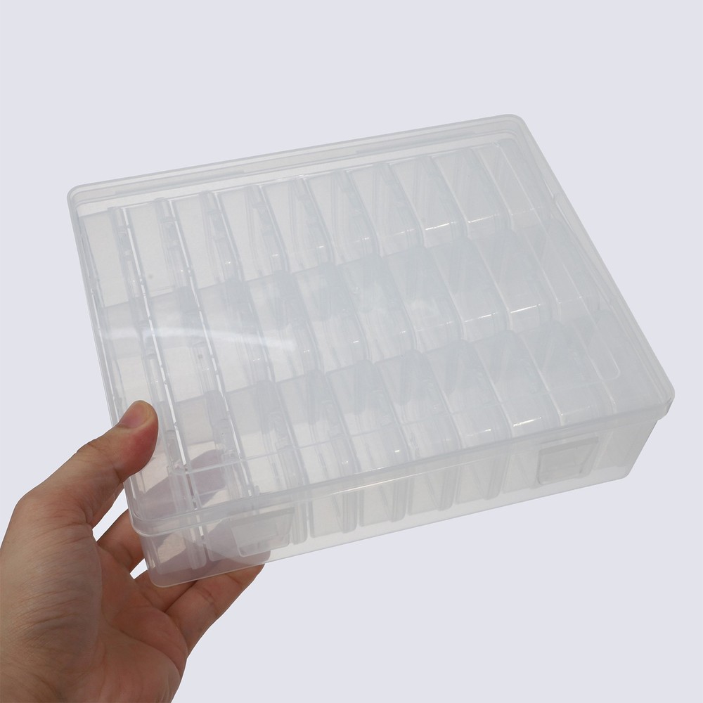 30Pc Transparent Small Bead Organizers Storage Cases and 1Pc Large Outer Box