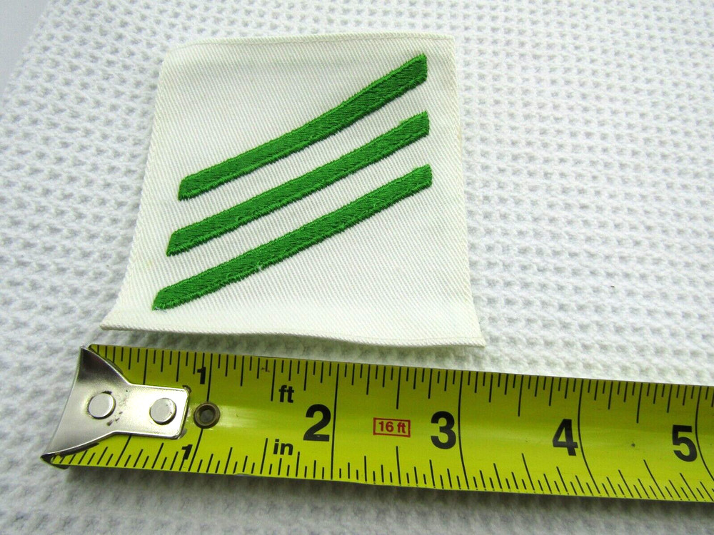 U.S. Navy Patch E-3 Rating Badge White 2 patches