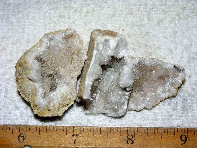 Geode pair opened with crystal centers 2.25 inch G76