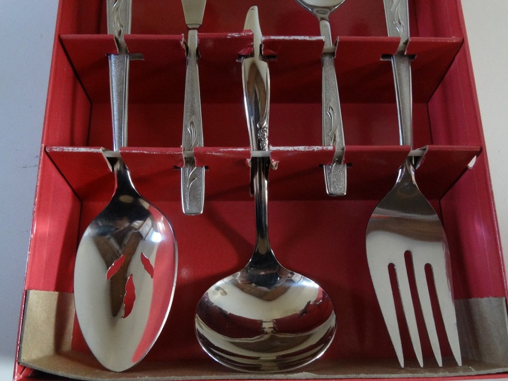 Oneida -Custom Stainless Flatware Silverware AUTUMN MEMORY in box 5 pieces