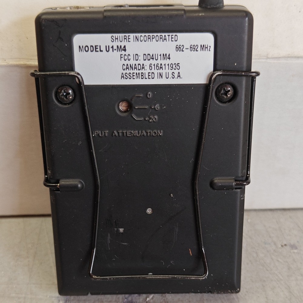 Shure U1-M4 Bodypack Transmitter - Frequency 662-692 MHz