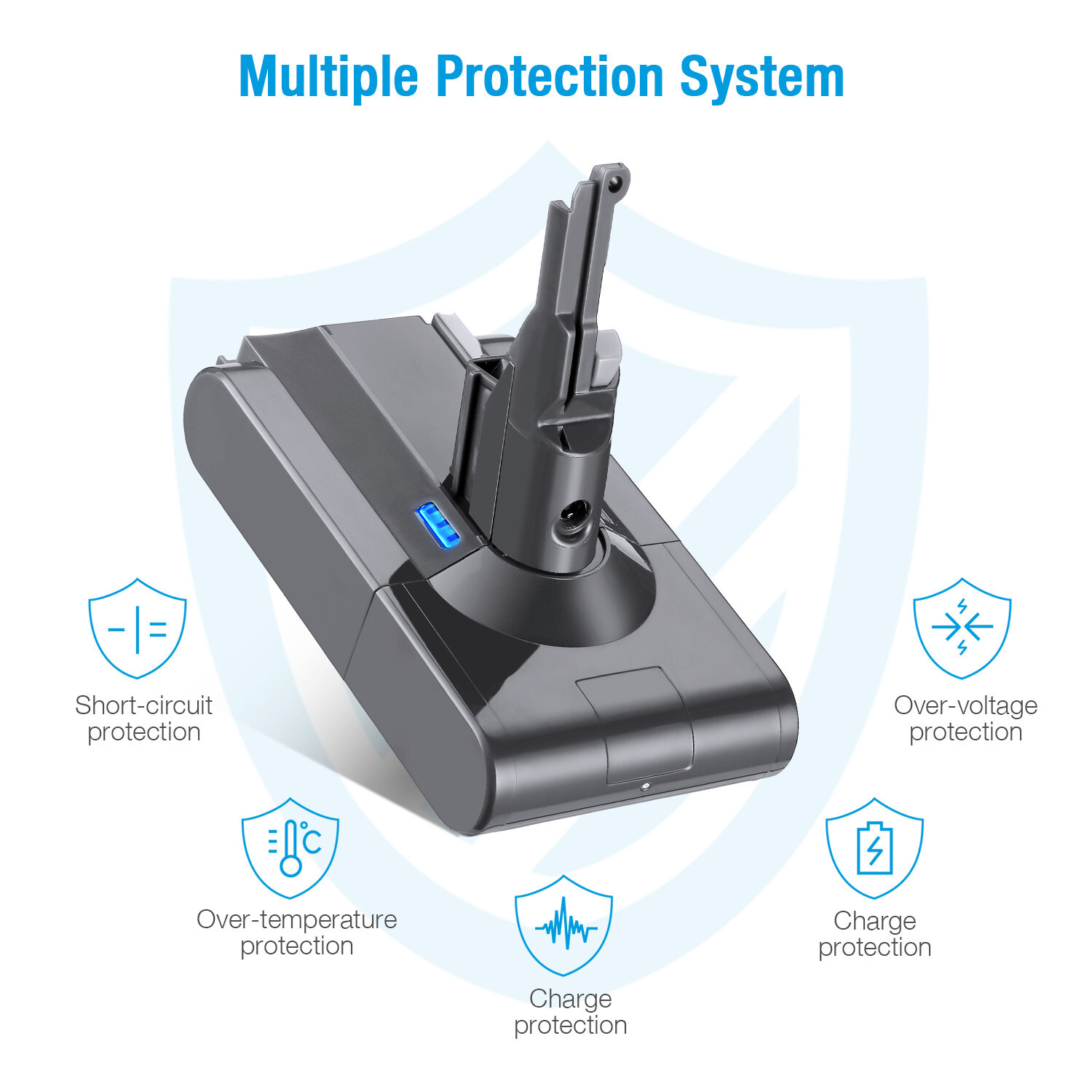 Rechargeable Battery Pack For Dyson V8/SV10 Series ~ 4500mAh 21.6V FH8
