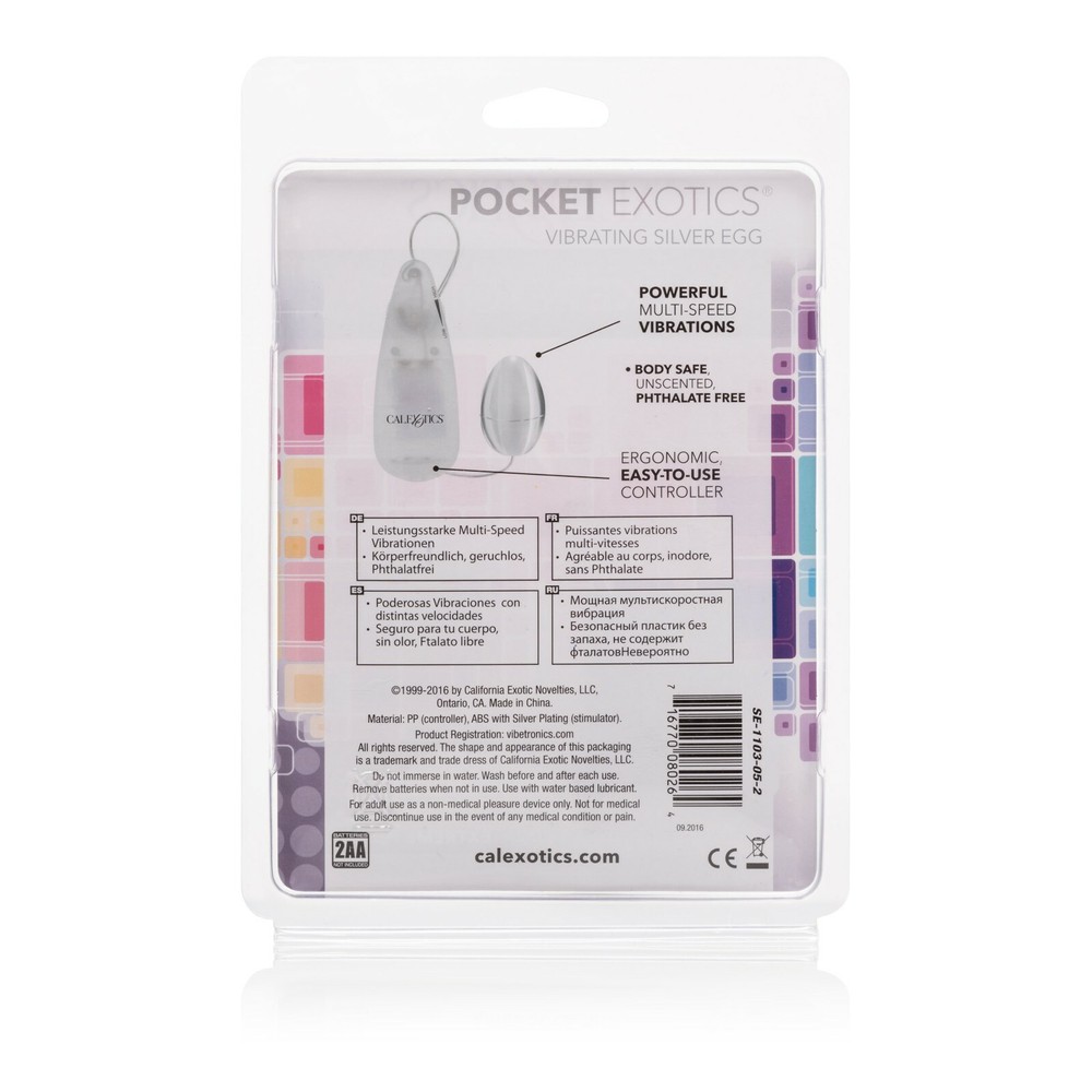 Pocket Exotics Vibrating Egg Multi-Speed Vibrator Vibe