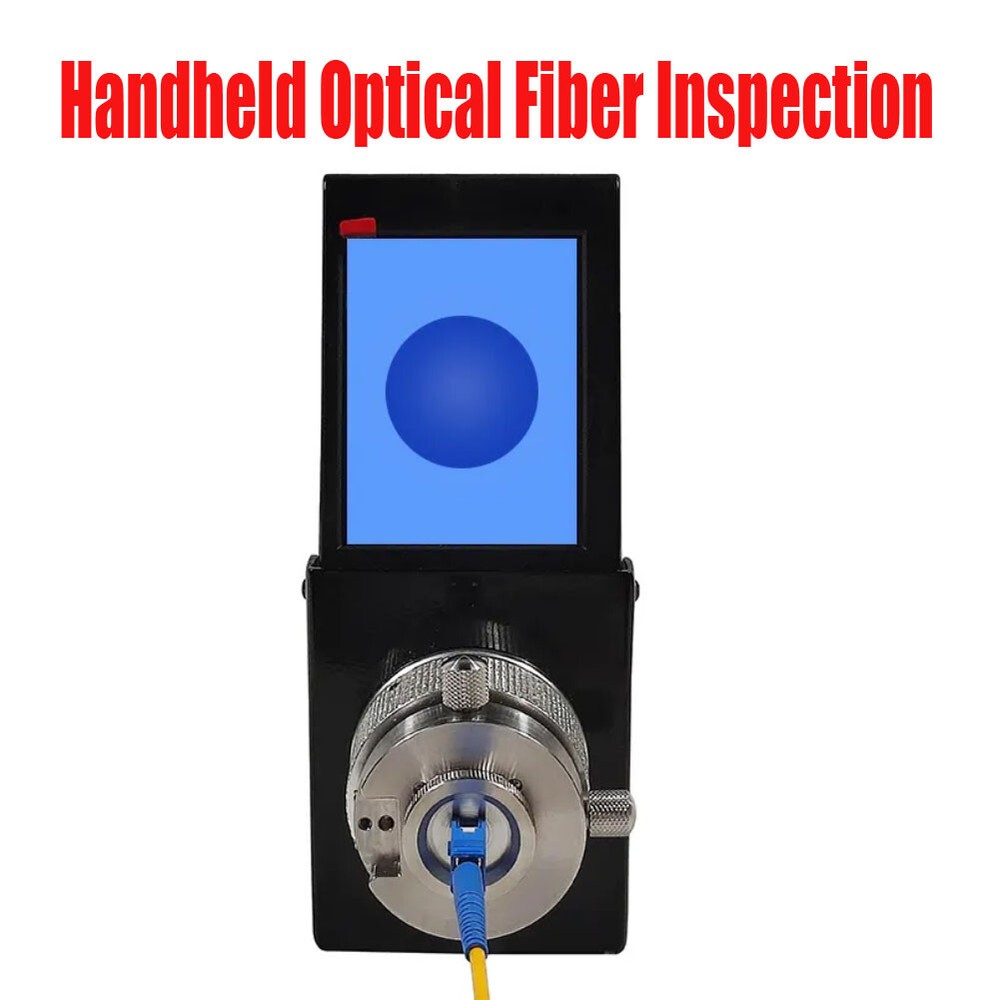 Fiber Optic Connector Inspection Probe / Optical Microscope 400X 3.5'' LCD