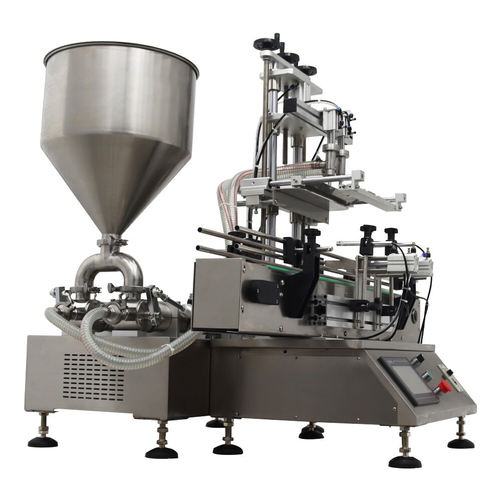 New Double Head 110V Desktop Fully Automatic Paste Filling Machine 100-1000ml