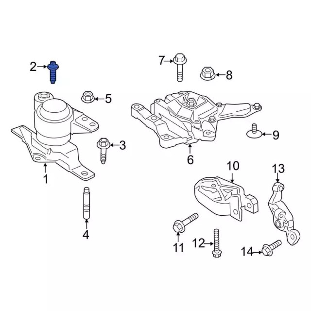 Genuine Ford Engine Mount Bolt W716136-S442