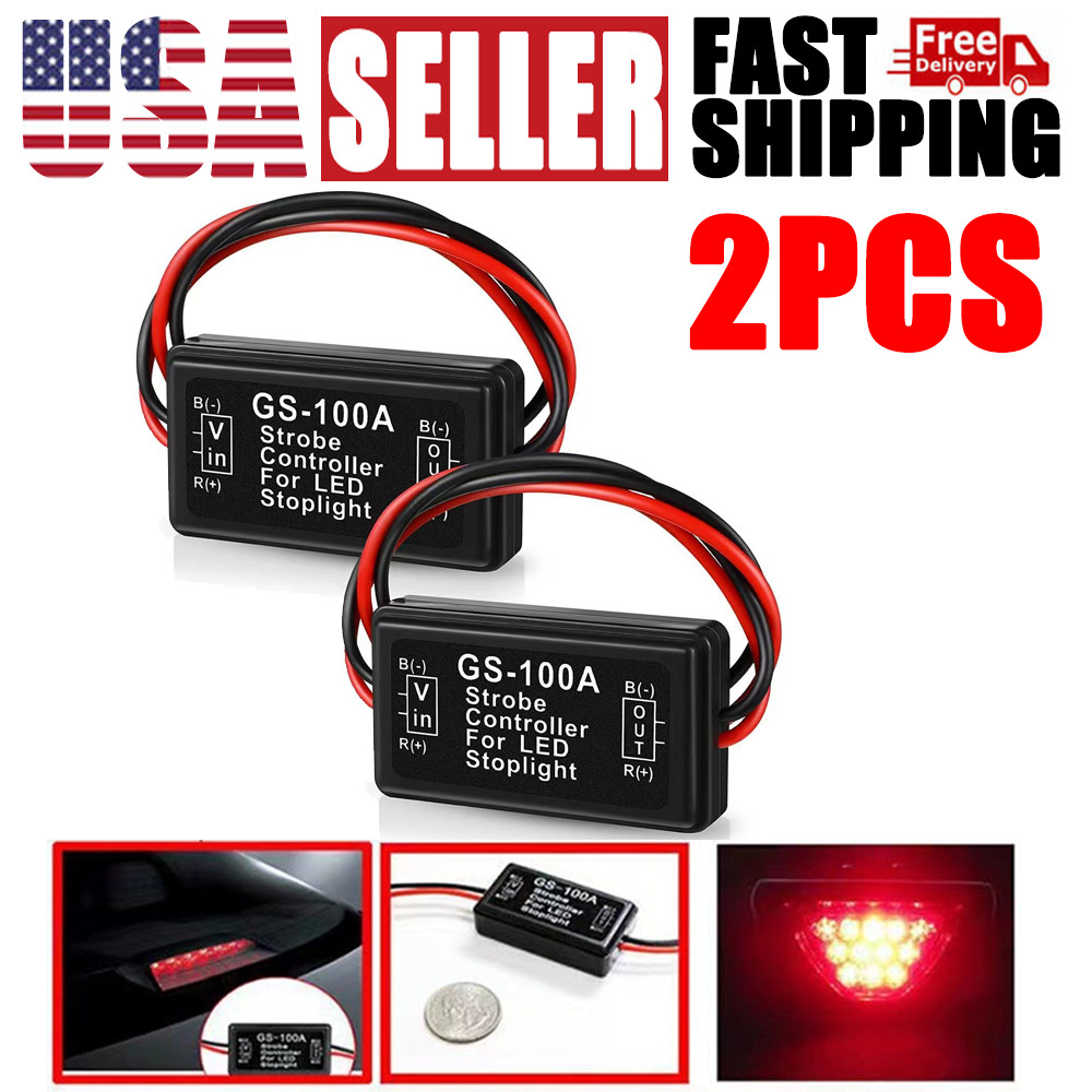 Universal third Brake light Pulsing Strobe Stop Light Flashing Module Controller