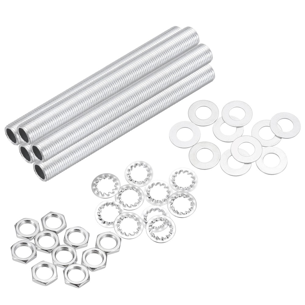35Pcs 3.7" Lamp Pipe Kit with Nuts Washers 1/8IP Thread Fasteners Assortment