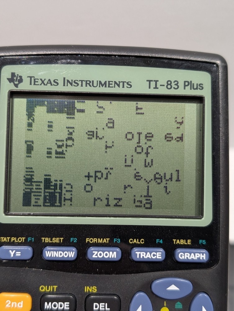 Texas Instruments TI-83 Plus TI 83 TI83 Graphing Calculator SCRAMBLED SCREEN
