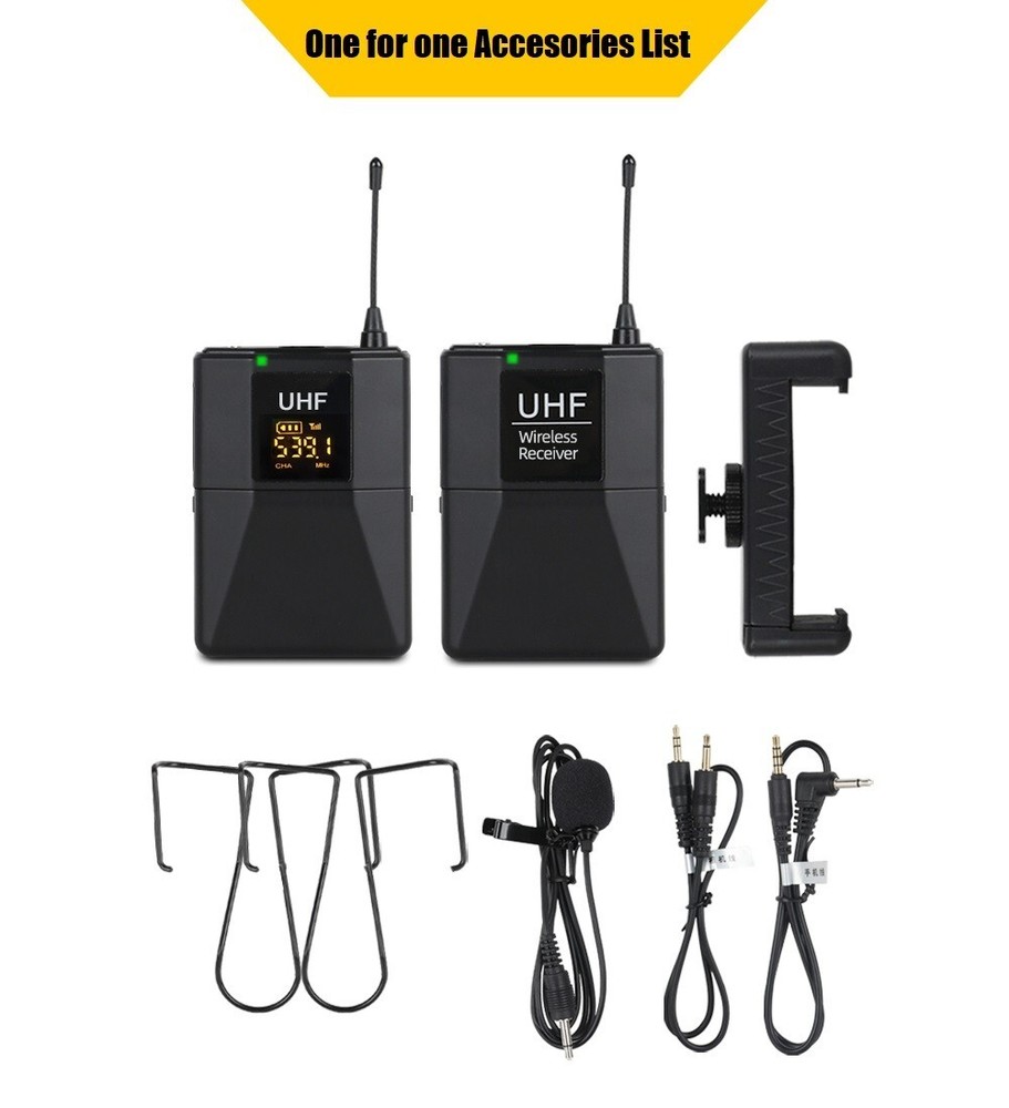 Wireless Microphone System for Cameras, Camcorders, Smartphones, Laptops, Profes