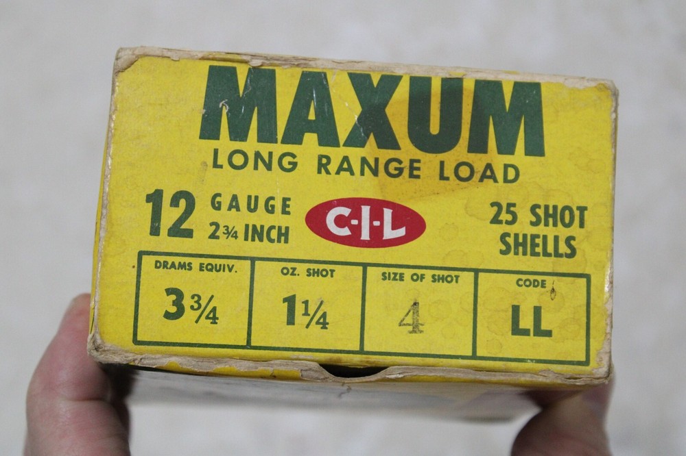 C-I-L MAXUM SHOTGUN SHELL BOX LONG RANGE LOAD EMPTY 12 GA