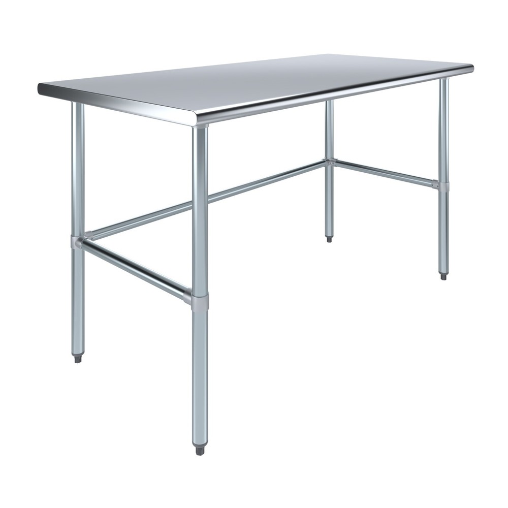 30" X 60" Stainless Steel Open Base Table | NSF Prep Metal Work Table