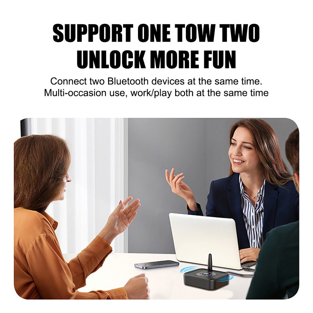 V5.0 2-in-1 Wireless Bluetooth Transmitter Receiver Stereo Adapter for Car TV