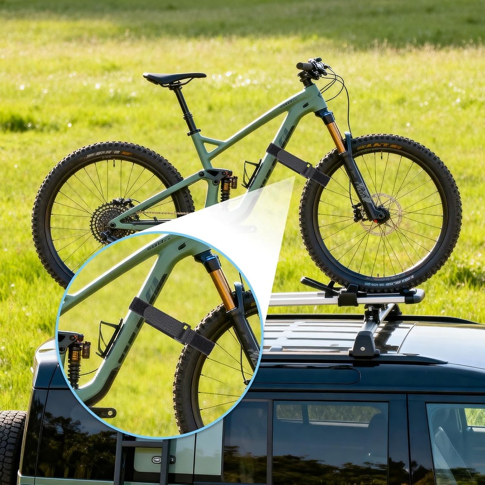 Bike Rack Wheel Straps 4Pc Adjustable Set