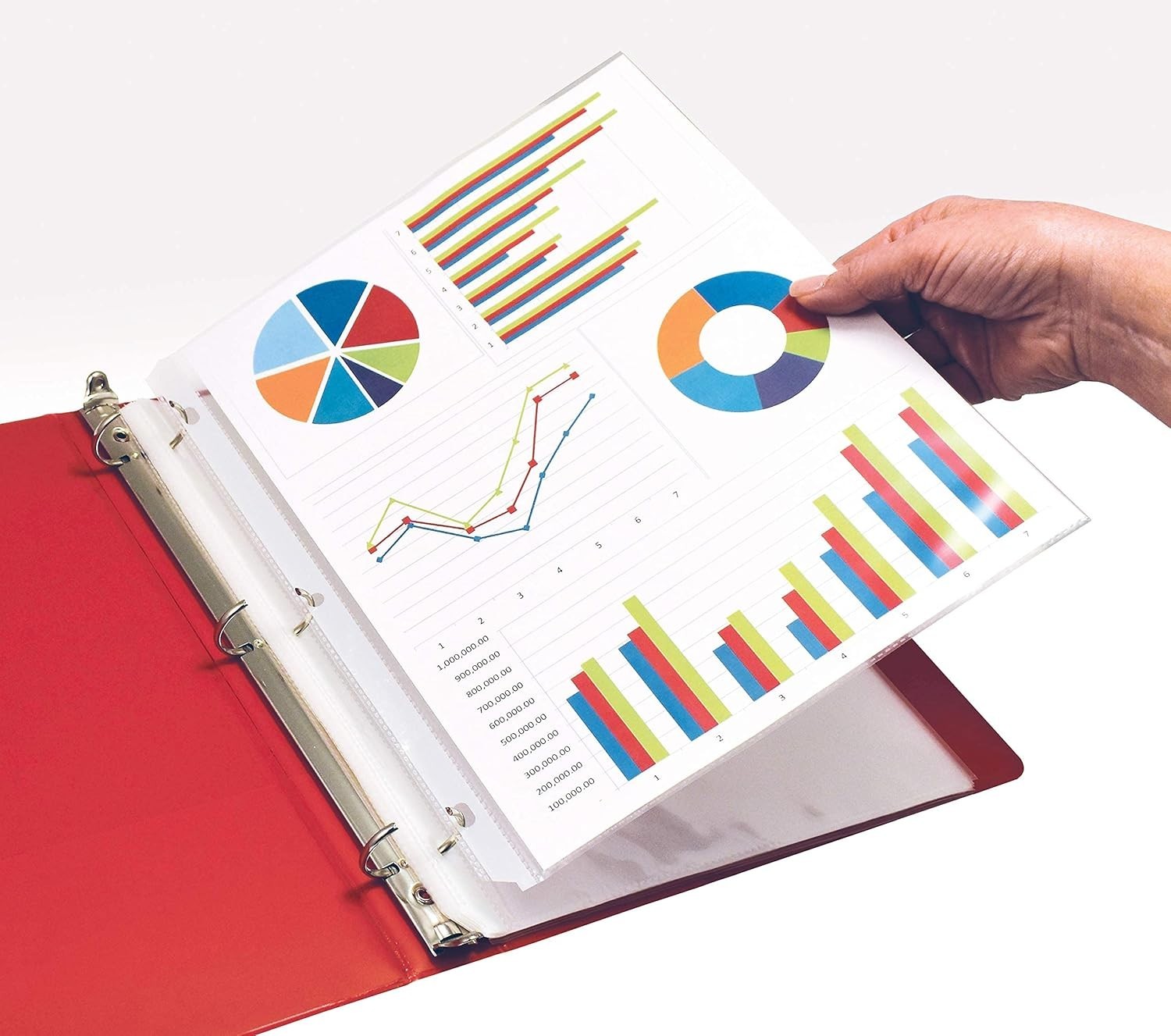 50 Sheet Page Protectors Office Clear Plastic Document Paper Binder Sleeves US