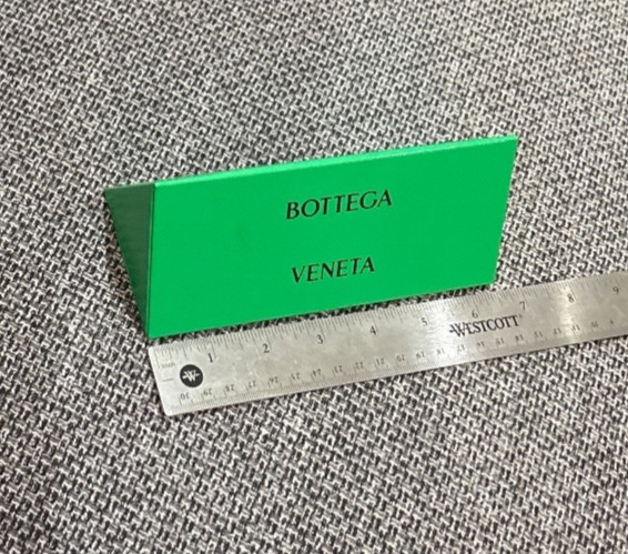 Botegga Veneta Green Leather Triangle Sunglass Case