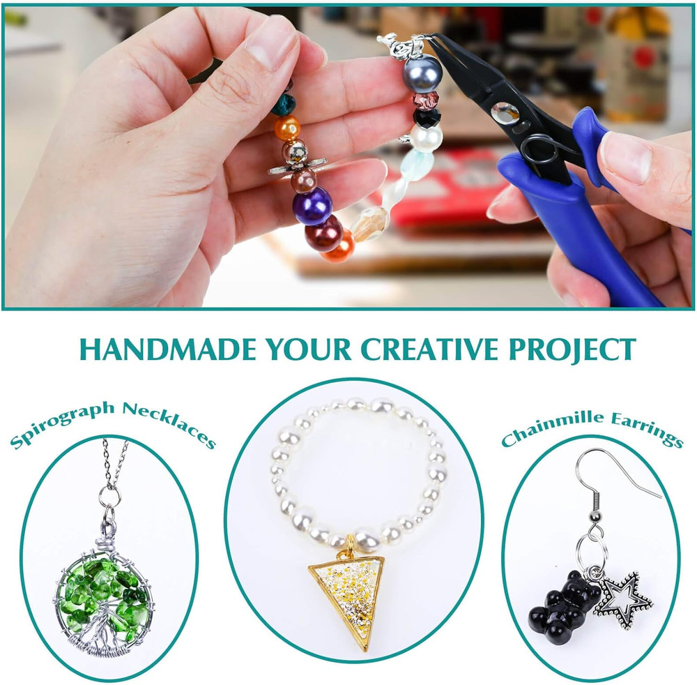Split Rings for Jewelry Making, 700Pcs Small Split Ring with Split Ring Pliers,