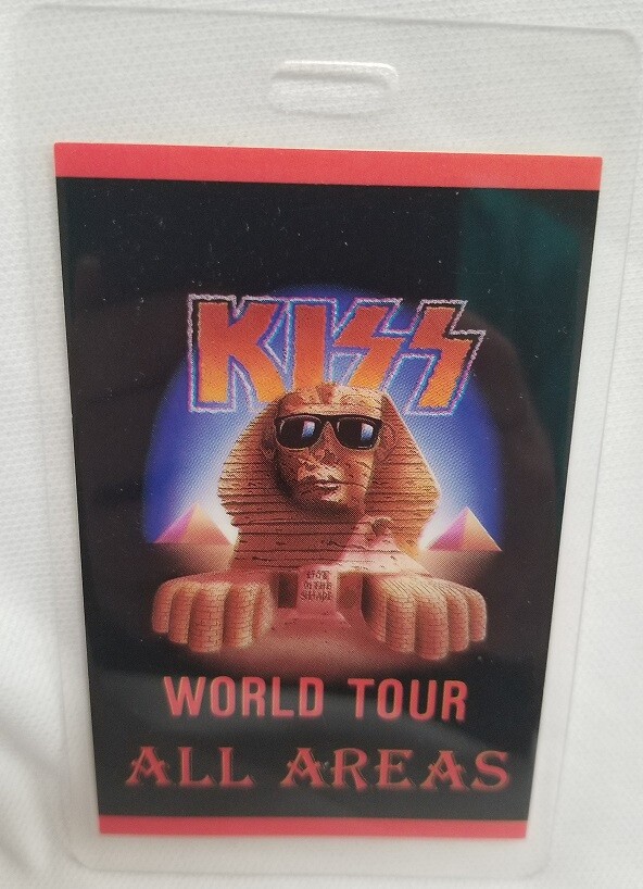 KISS - ORIGINAL VINTAGE MADE IN THE SHADE WORLD TOUR LAMINATE BACKSTAGE PASS