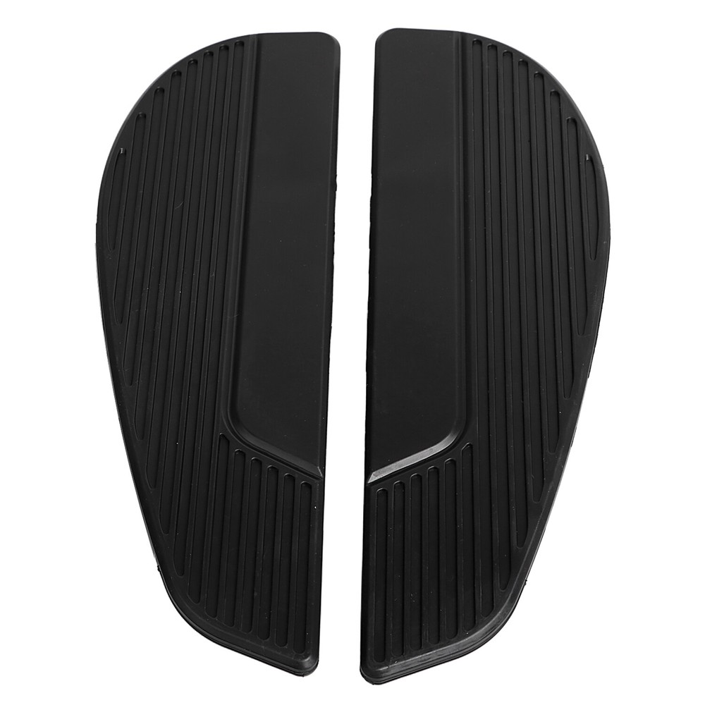 Black Front Left Right Floorboard Inserts Pad For Harley Heritage Classic Deluxe