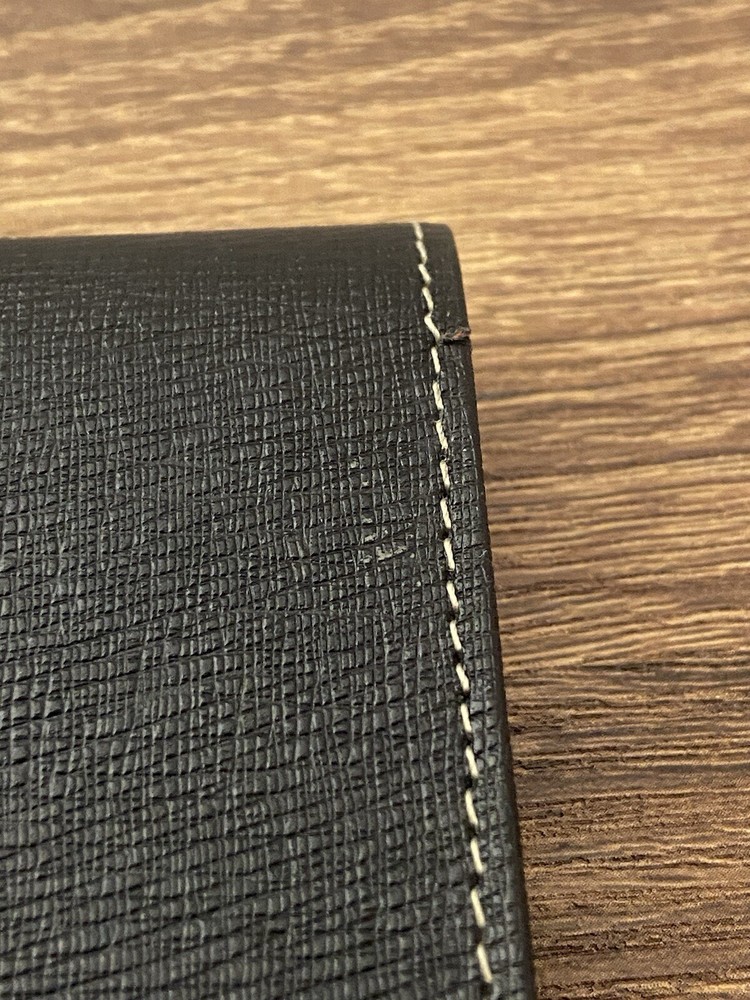 Burberrys Black Leather Cigarette Case Multi Accessory Pouch Nova Check Interior