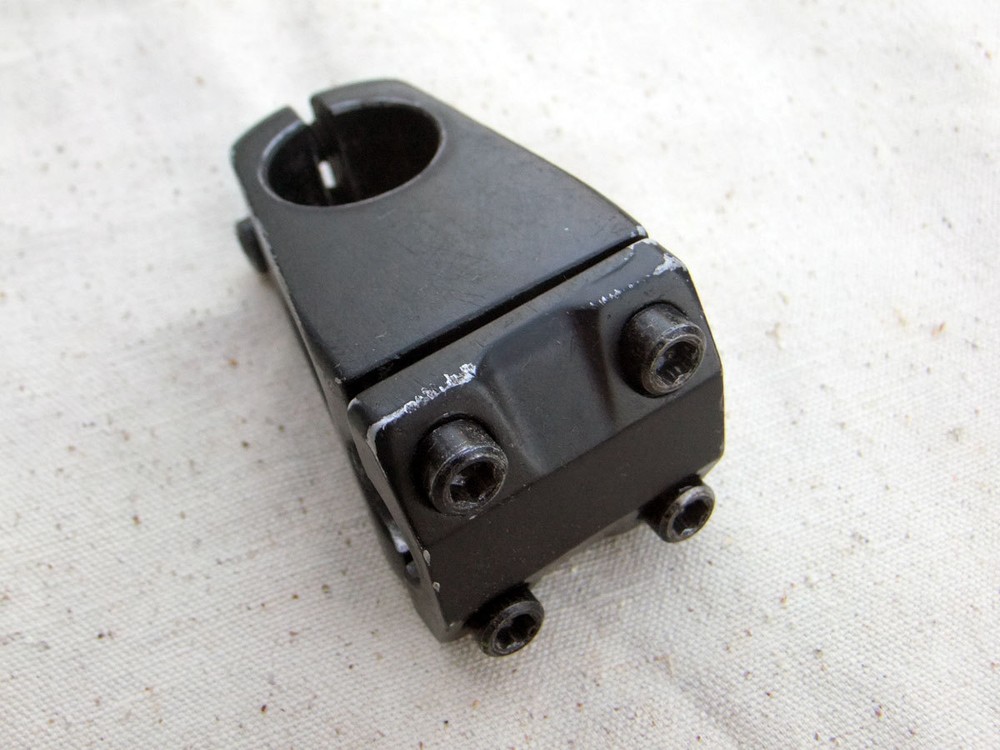 Old School 1 1/8" Threadless Stem for BMX and Freestyle Bikes Black