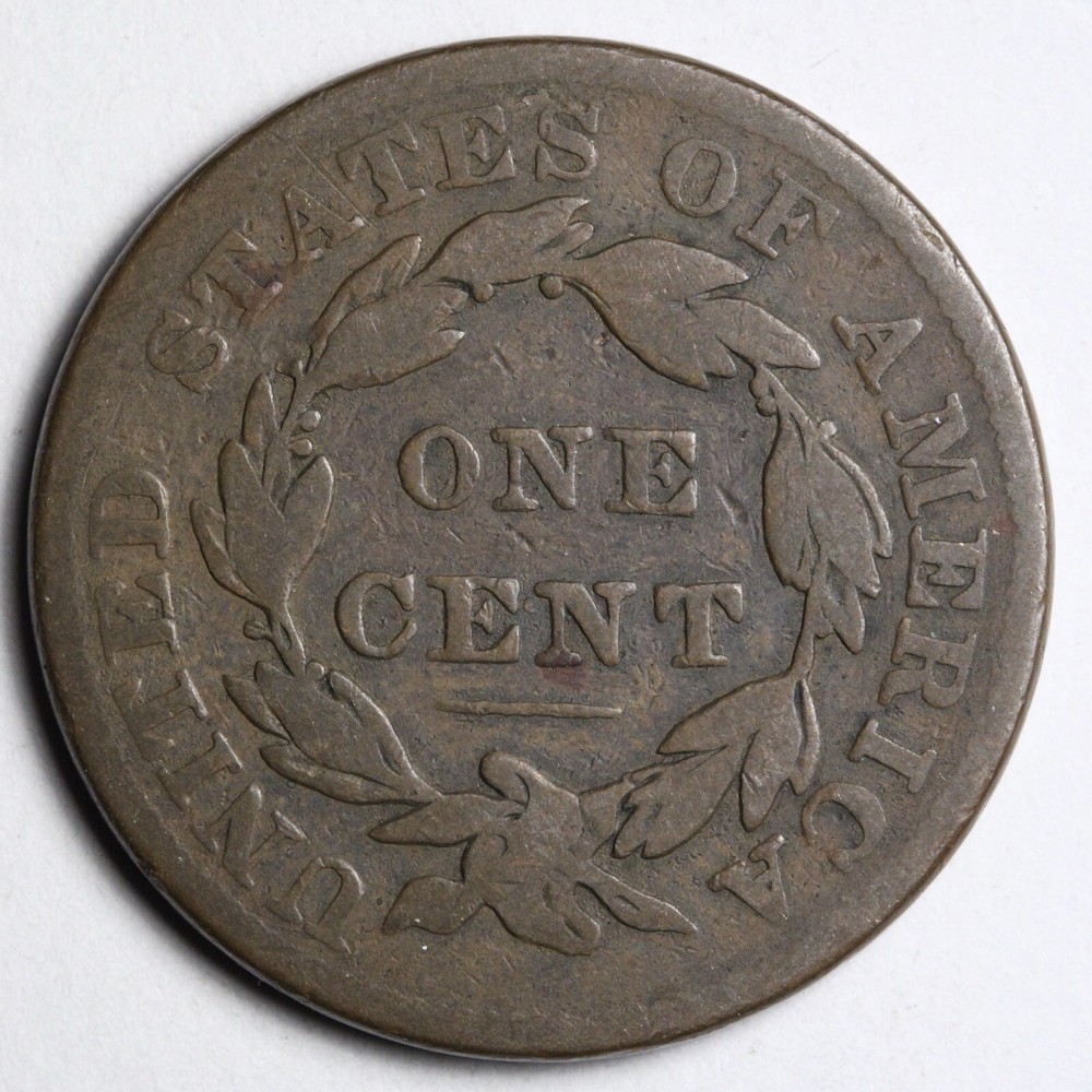 1837 DIE CRACK Coronet Head Large Cent CHOICE FINE E148 GKCA