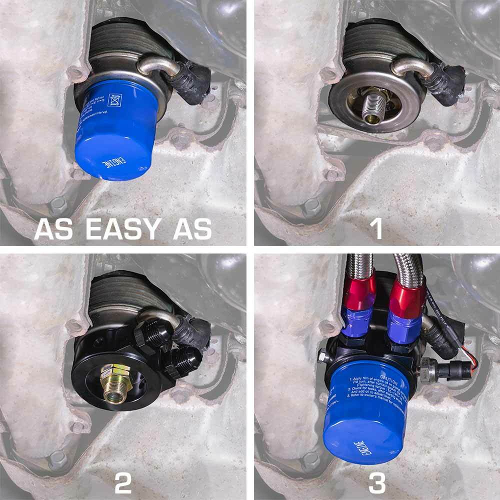 GlowShift Oil Cooler Sandwich Adapter Plate with 20mm x 1.5 Thread