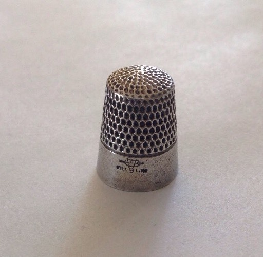 Antique Sterling Silver Plain Band Thimble by Webster Co * Circa 1900s Size 9