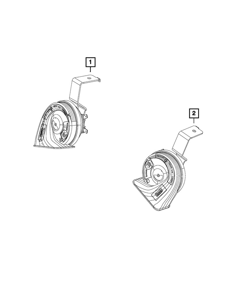 Genuine Mopar Horn And Bracket 68207363AB