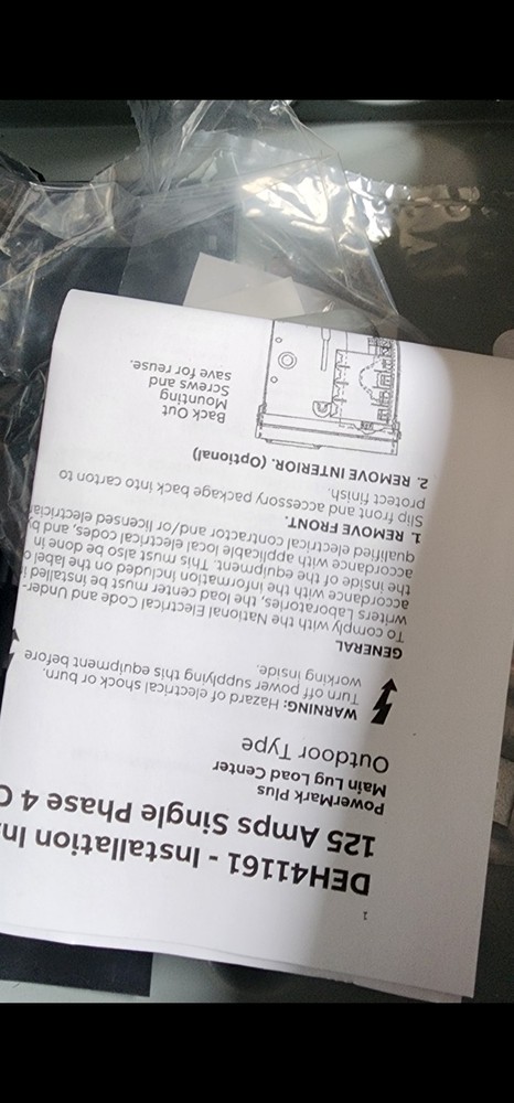 Main Lug 70 Amps 2 to 4 Breakers, Circuits.