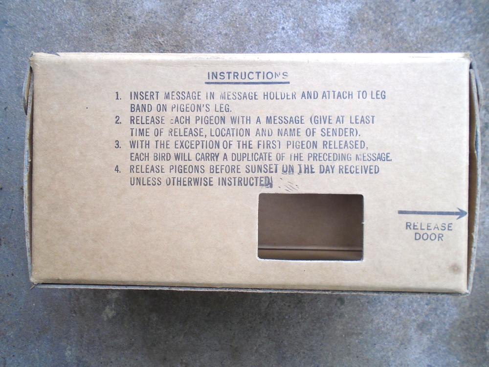 US Army Signal Corps PG-107 pigeon container, missing divider board
