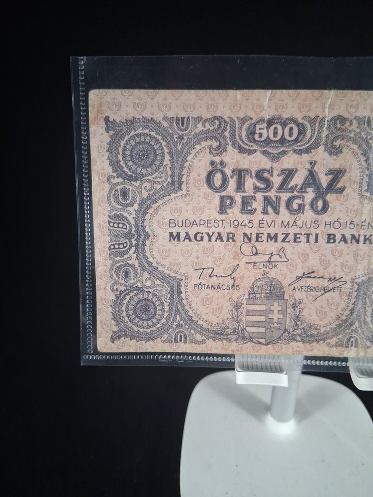 1945 HUNGARY 500 PENGO BANKNOTE