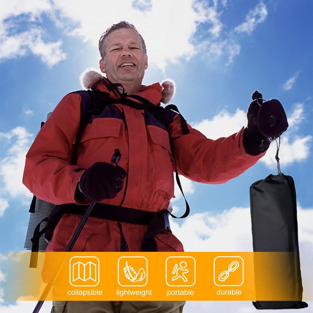 Foldable Camping Side Table, Ultralight Small 16‘’ Small, Black