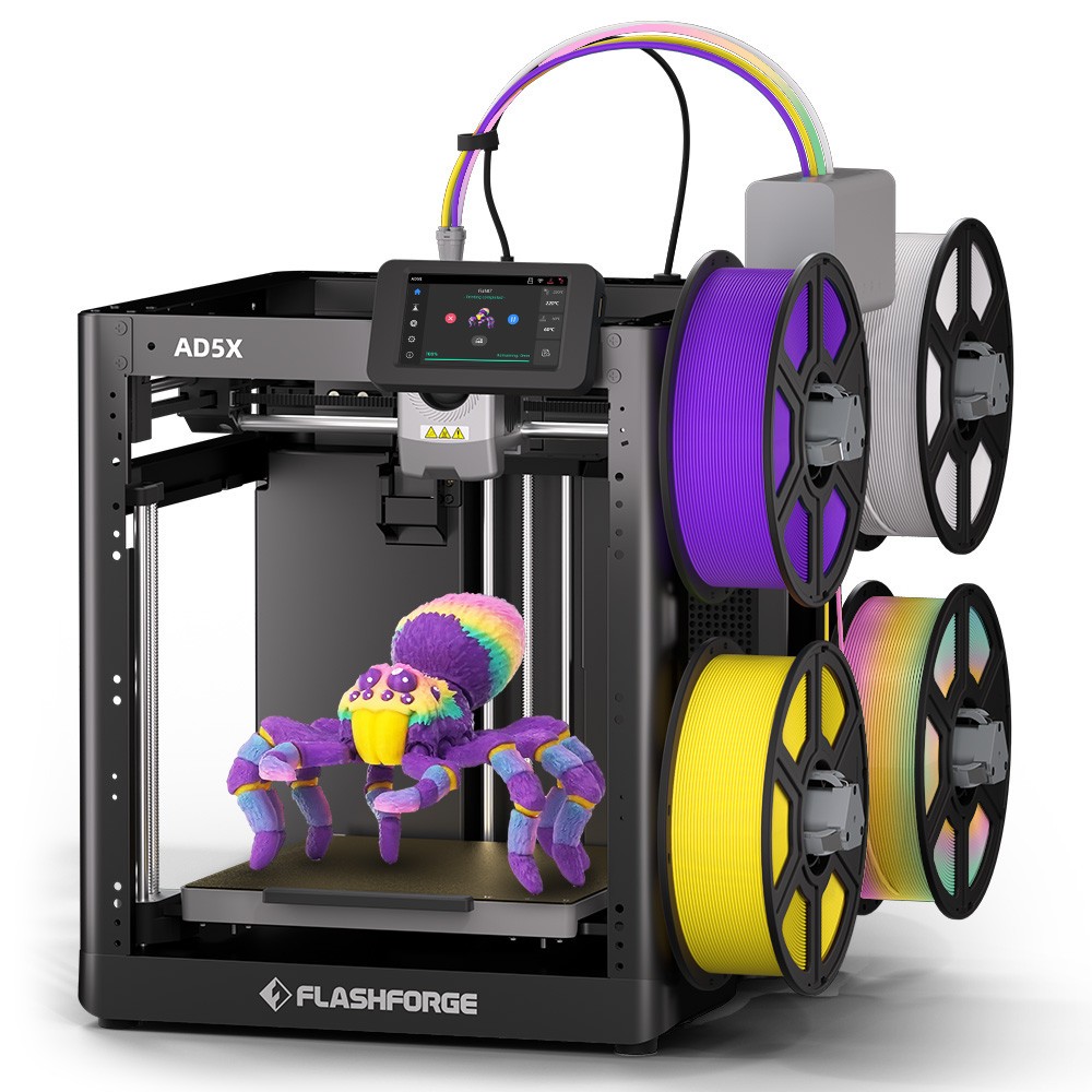 FLASHFORGE AD5X Multicolor 3D Printers w/ Max 600mm/s High-Speed Auto Leveling