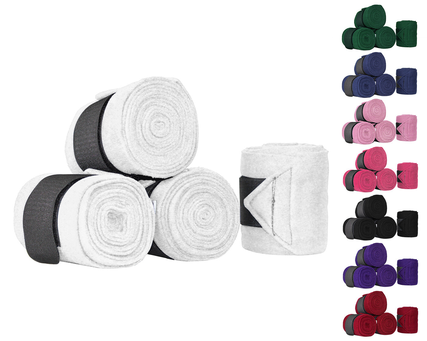 Derby Originals Fleece Horse Polo Wraps Set of 4 Bandages