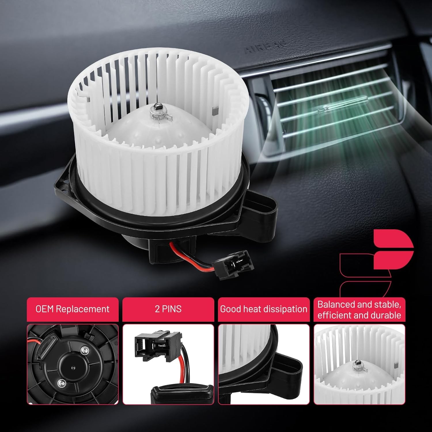 A/C Heater Blower Motor For 2004-2012 Chevrolet Colorado/2003-2006 SSR 15218254