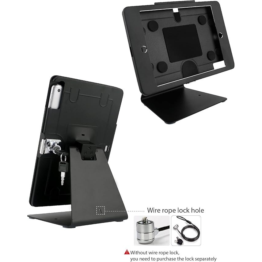iPad 10.2-Inch 9th& 7th Gen Desktop Antitheft Security Kiosk Stand Holder W lock