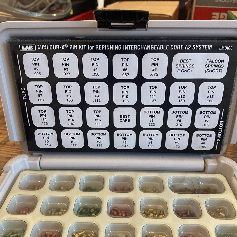 LAB Mini DUR-X LMDICC Pin Kit For Re-Pinning Interchangeable Core Lock Systems