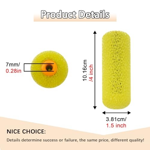 12 Pcs Textured Paint Roller Covers with 2 Frames Set, 4 4",4S+4M+4L+2Frame