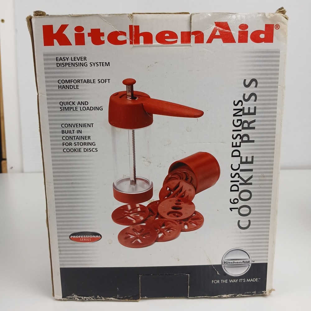 KitchenAid Cookie Press Professional Series 16 Designs Red Instructions